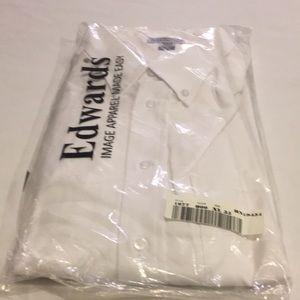 Edwards White Cafe Work & Dress Shirt NEW Sz XL 35